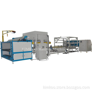 Fully automatic mattress compress fold and rolling machine
